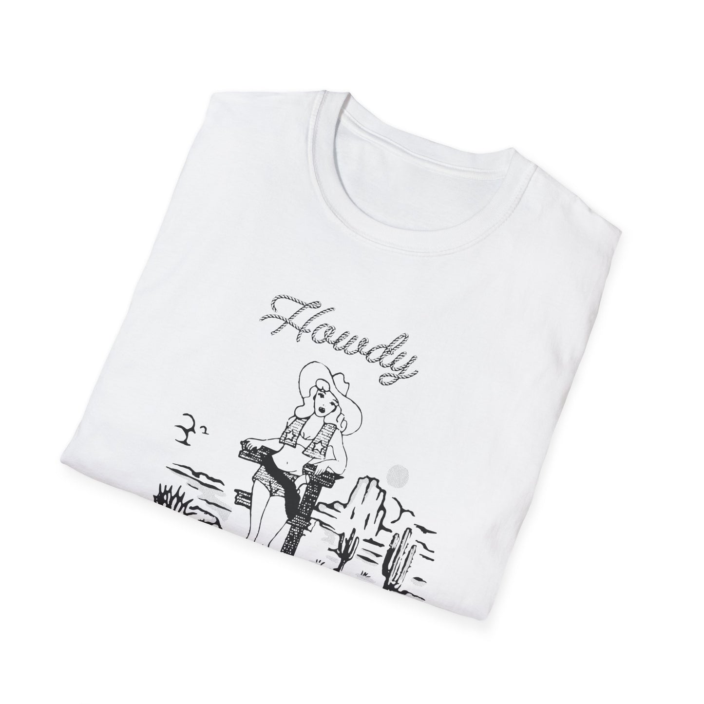 Western Pin Up - Unisex Softstyle T-Shirt