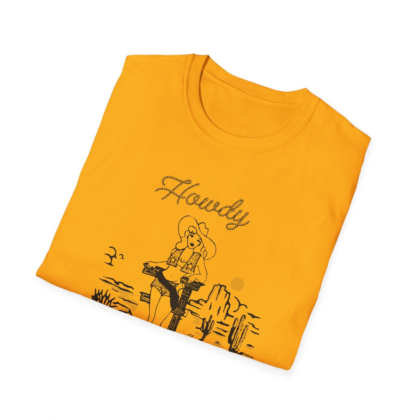 Western Pin Up - Unisex Softstyle T-Shirt