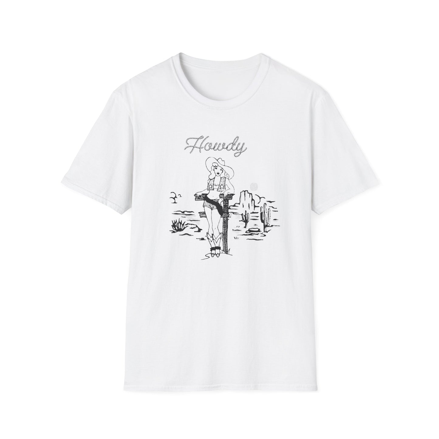 Western Pin Up - Unisex Softstyle T-Shirt