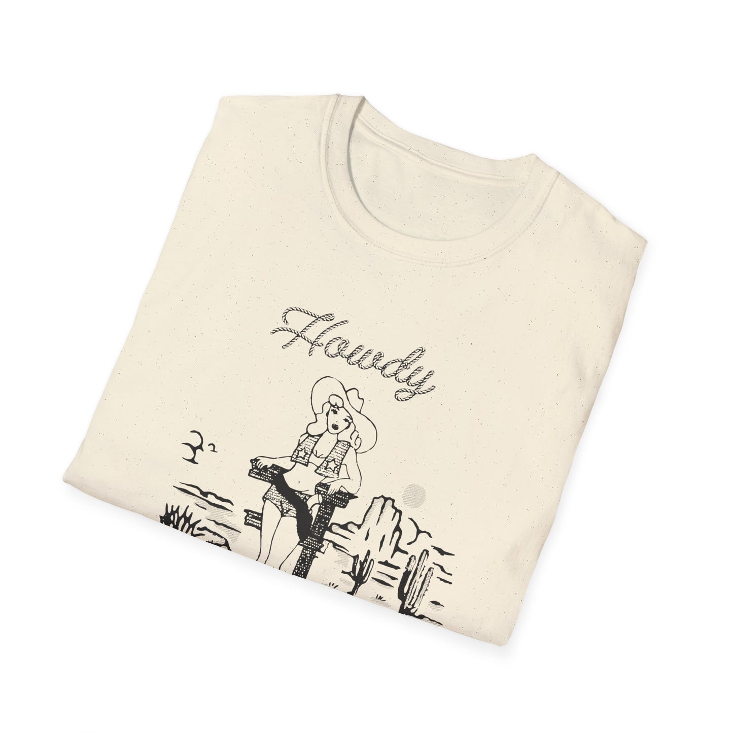 Western Pin Up - Unisex Softstyle T-Shirt