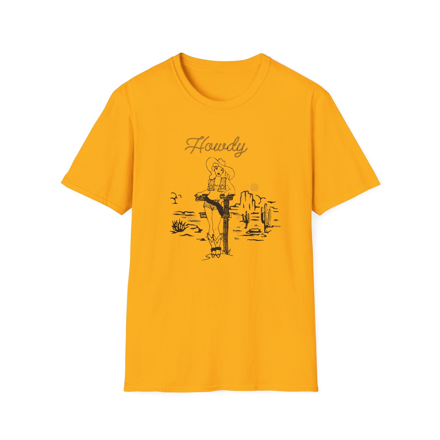 Western Pin Up - Unisex Softstyle T-Shirt